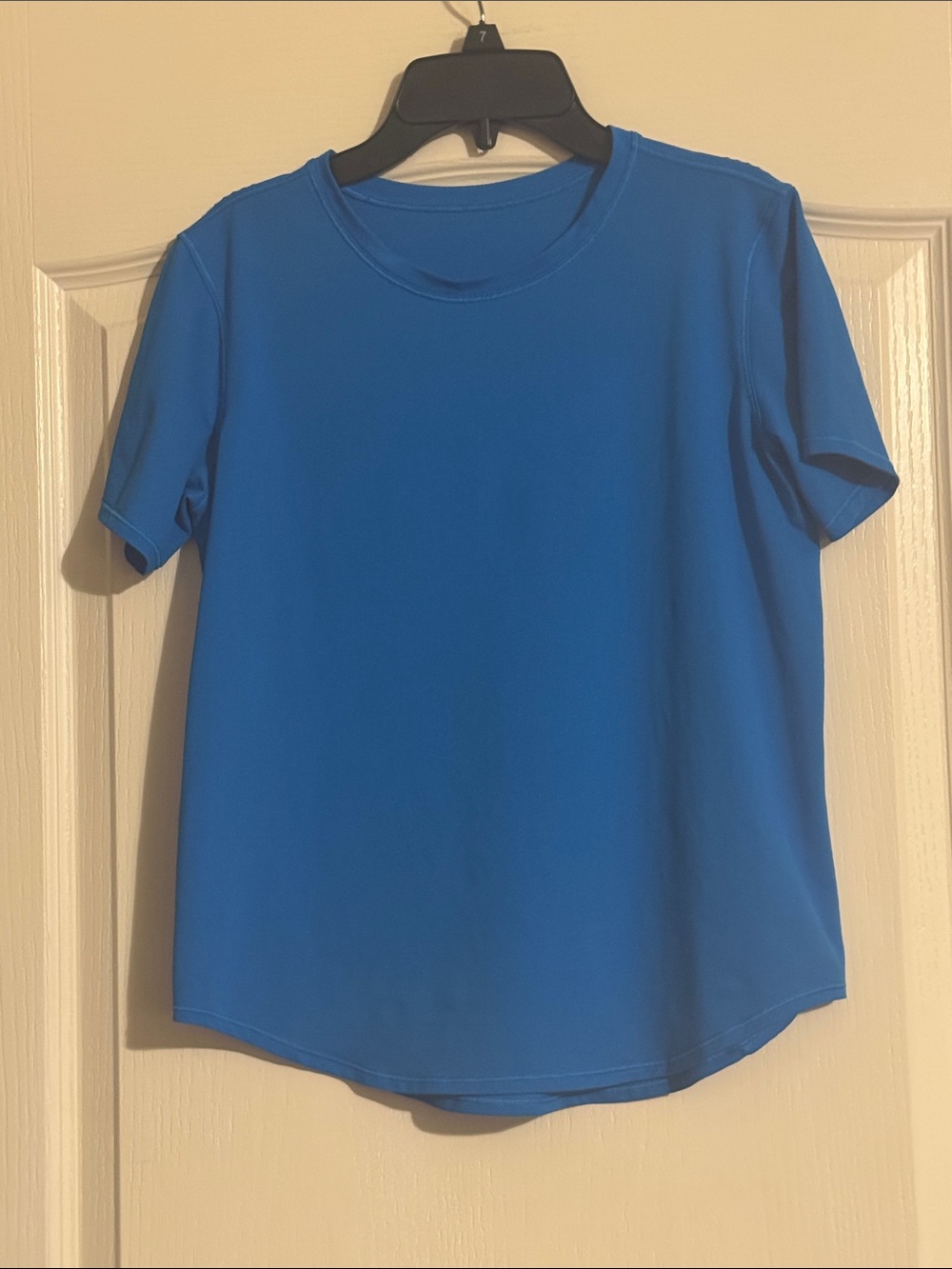 lululemon athletica Short Sleeve Crew in Bright Blue